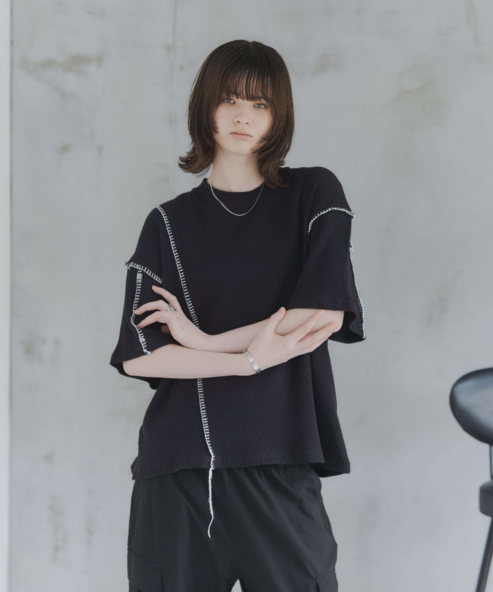 Stitch Knit T-Shirt / ステッチニットTシャツ