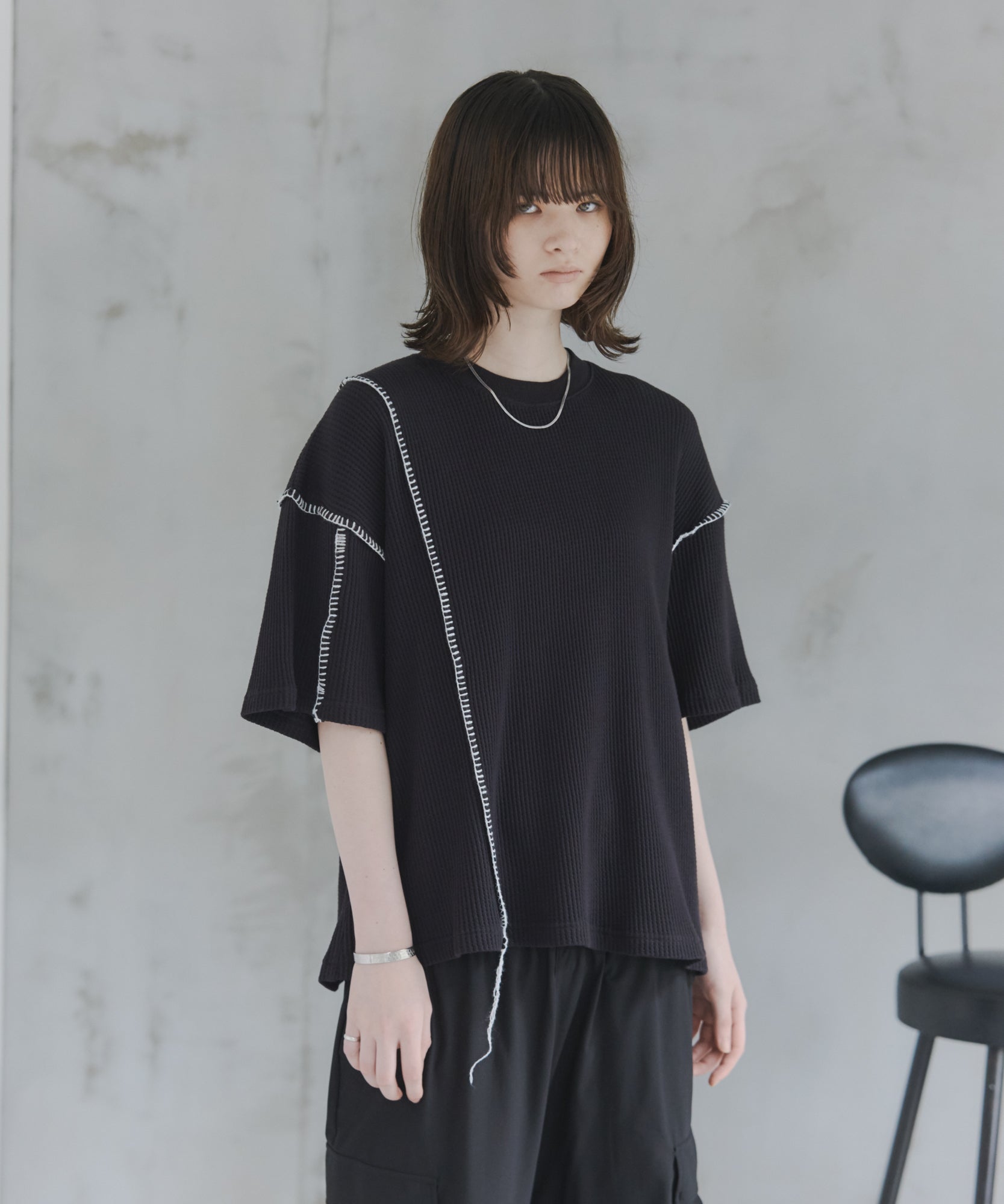 Stitch Knit T-Shirt / ステッチニットTシャツ