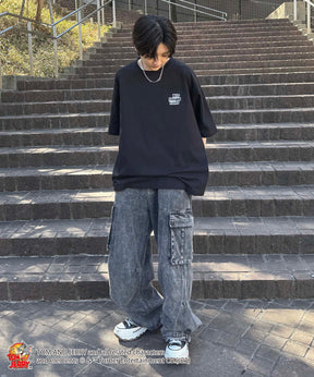 25SS【TOM&JERRY / トムトジェリー】足跡 ビッグシルエットバックプリントTシャツ