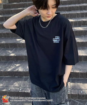 25SS【TOM&JERRY / トムトジェリー】足跡 ビッグシルエットバックプリントTシャツ