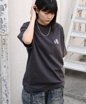 25SS ハートワンポイント刺繍 半袖Tシャツ