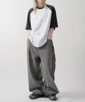 25SS【HONDA / ホンダ】フロントプリント ボックスシルエット ラグラン半袖Tシャツ