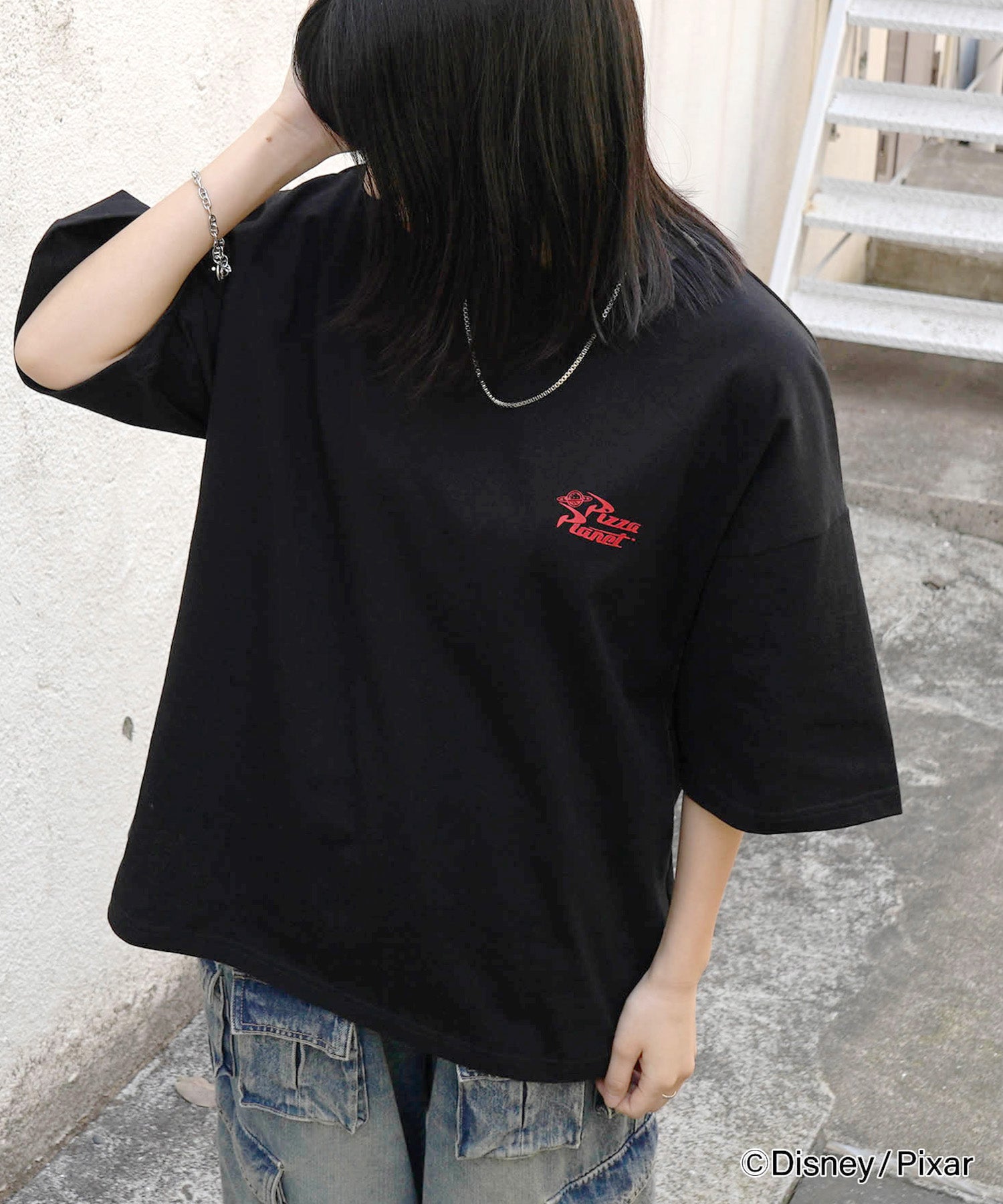 25SS【Disney Pixar / ディズニーピクサー】トイ・ストーリー ビッグシルエット半袖プリントTシャツ カットソー メンズ レディース