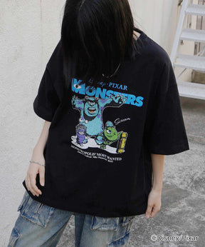 25SS【Disney Pixar / ディズニーピクサー】モンスターズ・インク ビッグシルエット半袖プリントTシャツ