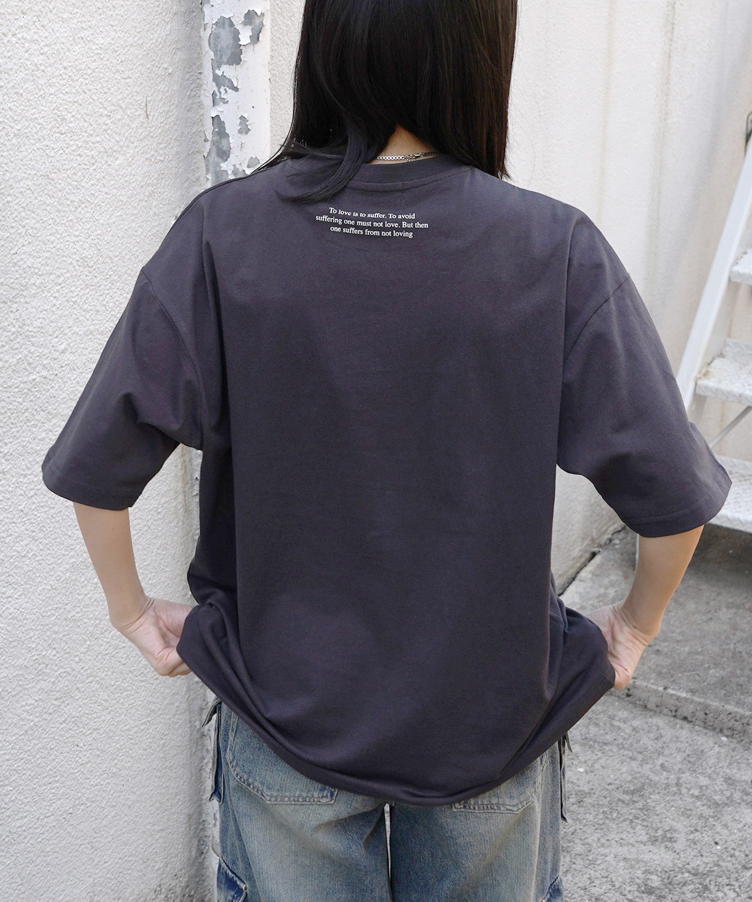 25SS ハートワンポイント刺繍 半袖Tシャツ
