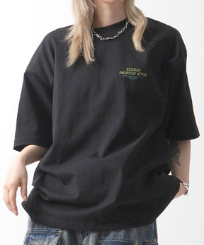 25SS ビッグシルエット "馬喰飯店" 中華メニュー バックプリント半袖Tシャツ
