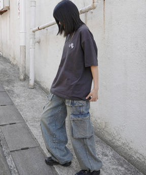 25SS ハートワンポイント刺繍 半袖Tシャツ