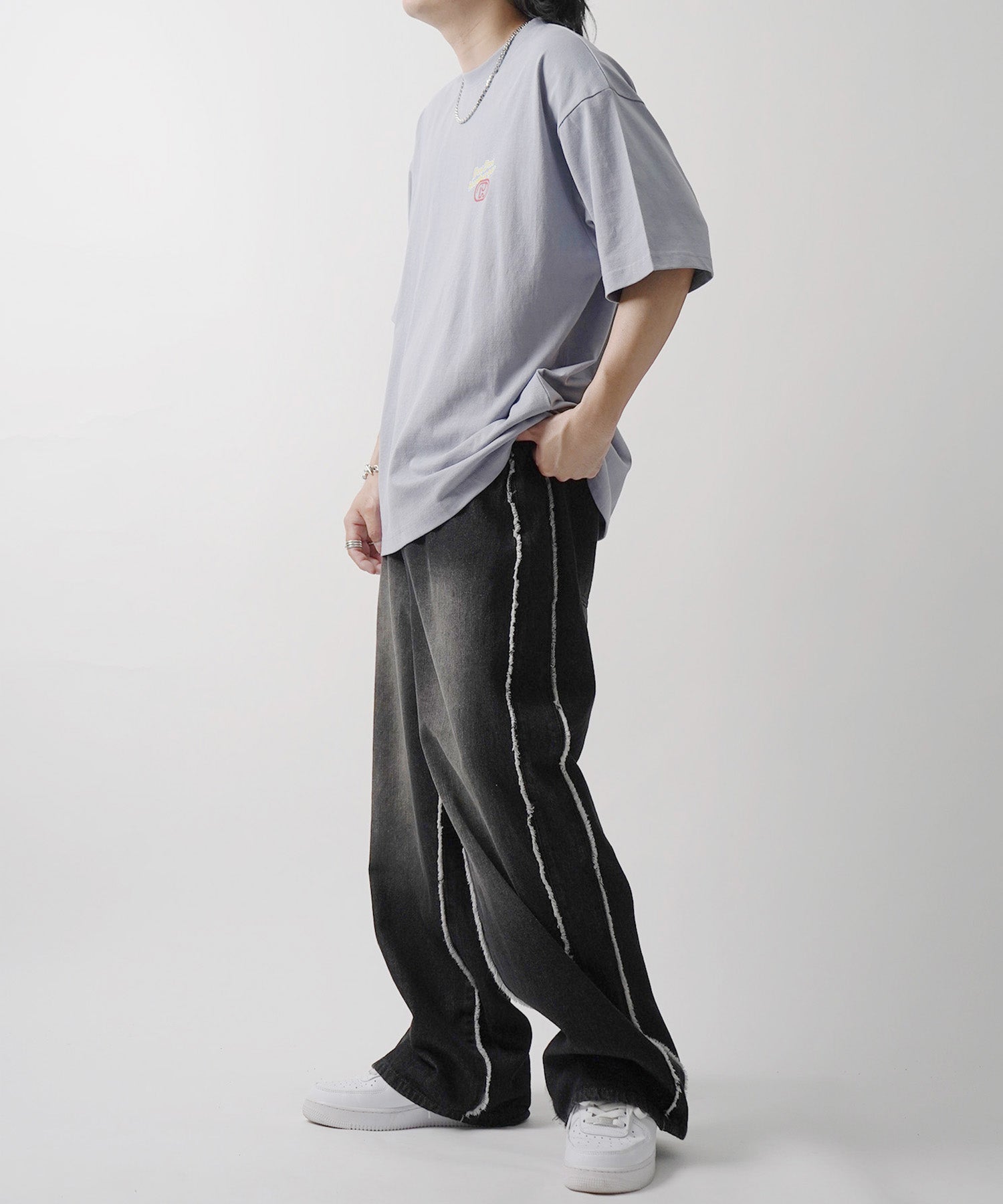 25SS 【DOMDOM / ドムドムハンバーガー】 ビッグシルエット バックプリント半袖Tシャツ