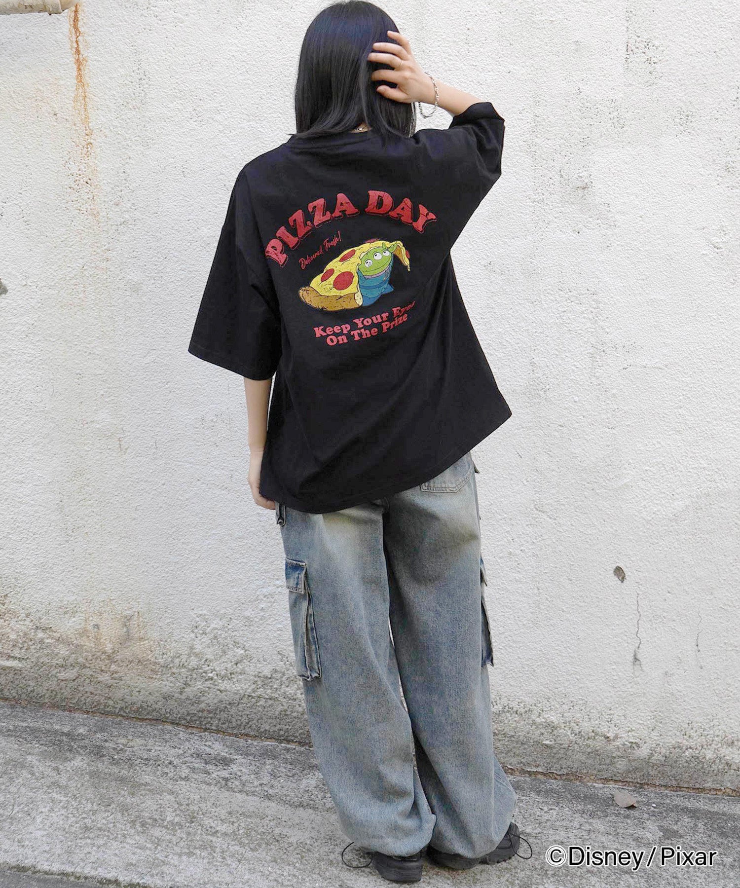 25SS【Disney Pixar / ディズニーピクサー】トイ・ストーリー ビッグシルエット半袖プリントTシャツ カットソー メンズ レディース