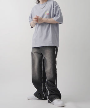 25SS 【DOMDOM / ドムドムハンバーガー】 ビッグシルエット バックプリント半袖Tシャツ