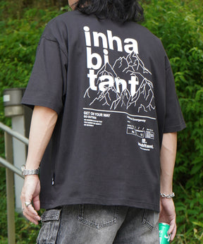 25SS【INHABITANT】ビッグシルエット バックプリント半袖Tシャツ