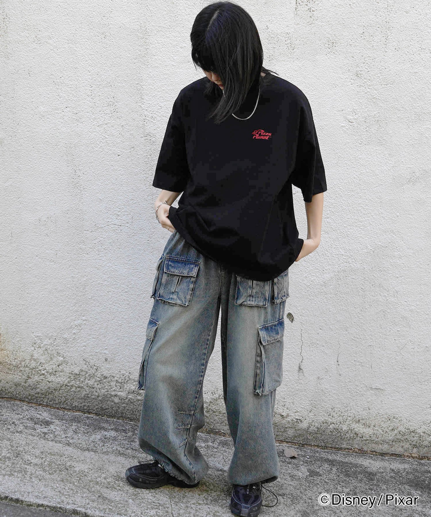 25SS【Disney Pixar / ディズニーピクサー】トイ・ストーリー ビッグシルエット半袖プリントTシャツ カットソー メンズ レディース