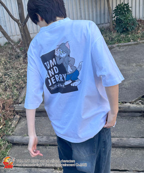 25SS【TOM&JERRY / トムトジェリー】トム ビッグシルエットバックプリントTシャツ