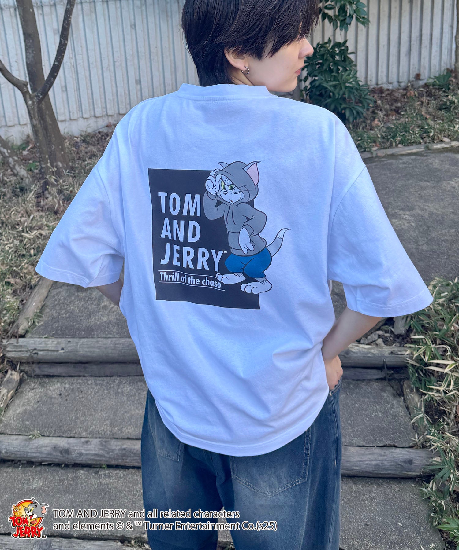25SS【TOM&JERRY / トムトジェリー】トム ビッグシルエットバックプリントTシャツ