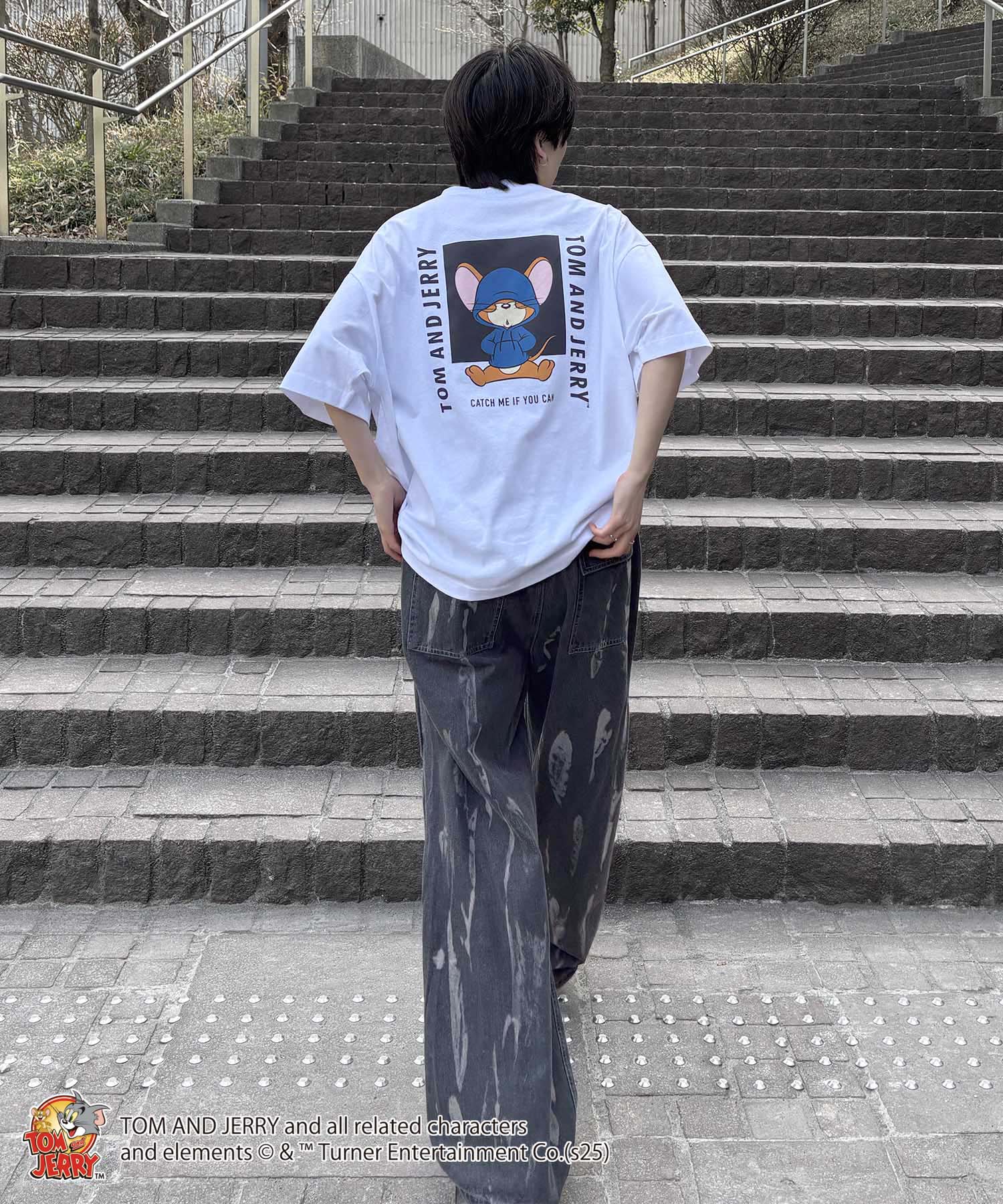 25SS【TOM&JERRY / トムトジェリー】ジェリー ビッグシルエットバックプリントTシャツ