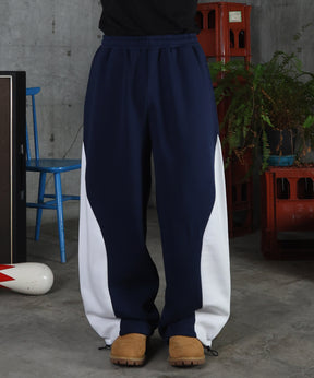 配色切り替え ドロスト スウェットパンツ