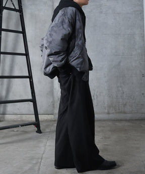 ヴィンテージスモークウォッシュ柄 MA-1 中綿ブルゾン ビッグシルエット