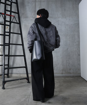 ヴィンテージスモークウォッシュ柄 MA-1 中綿ブルゾン ビッグシルエット