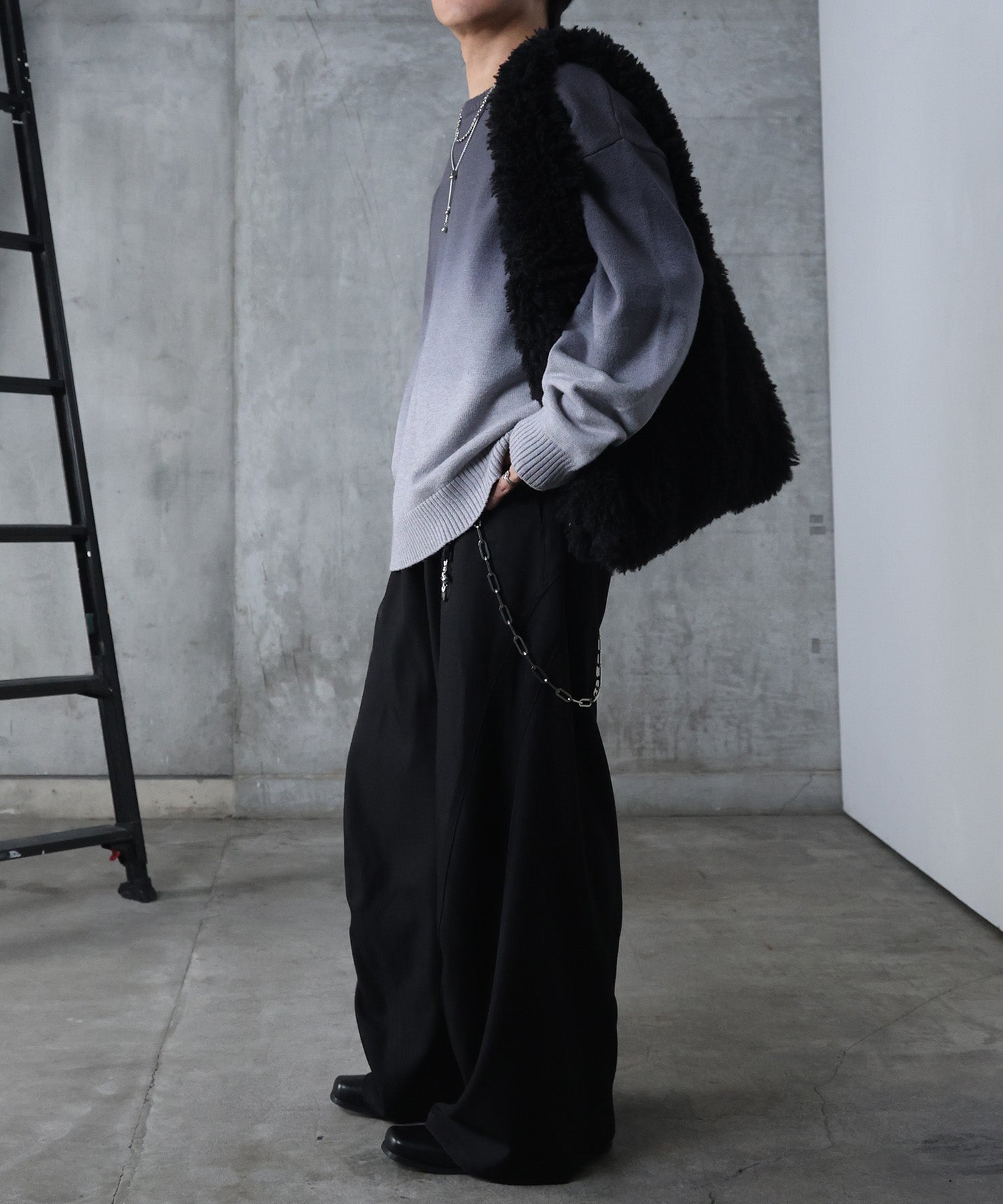 ニュアンス グラデーション ニット プルオーバー