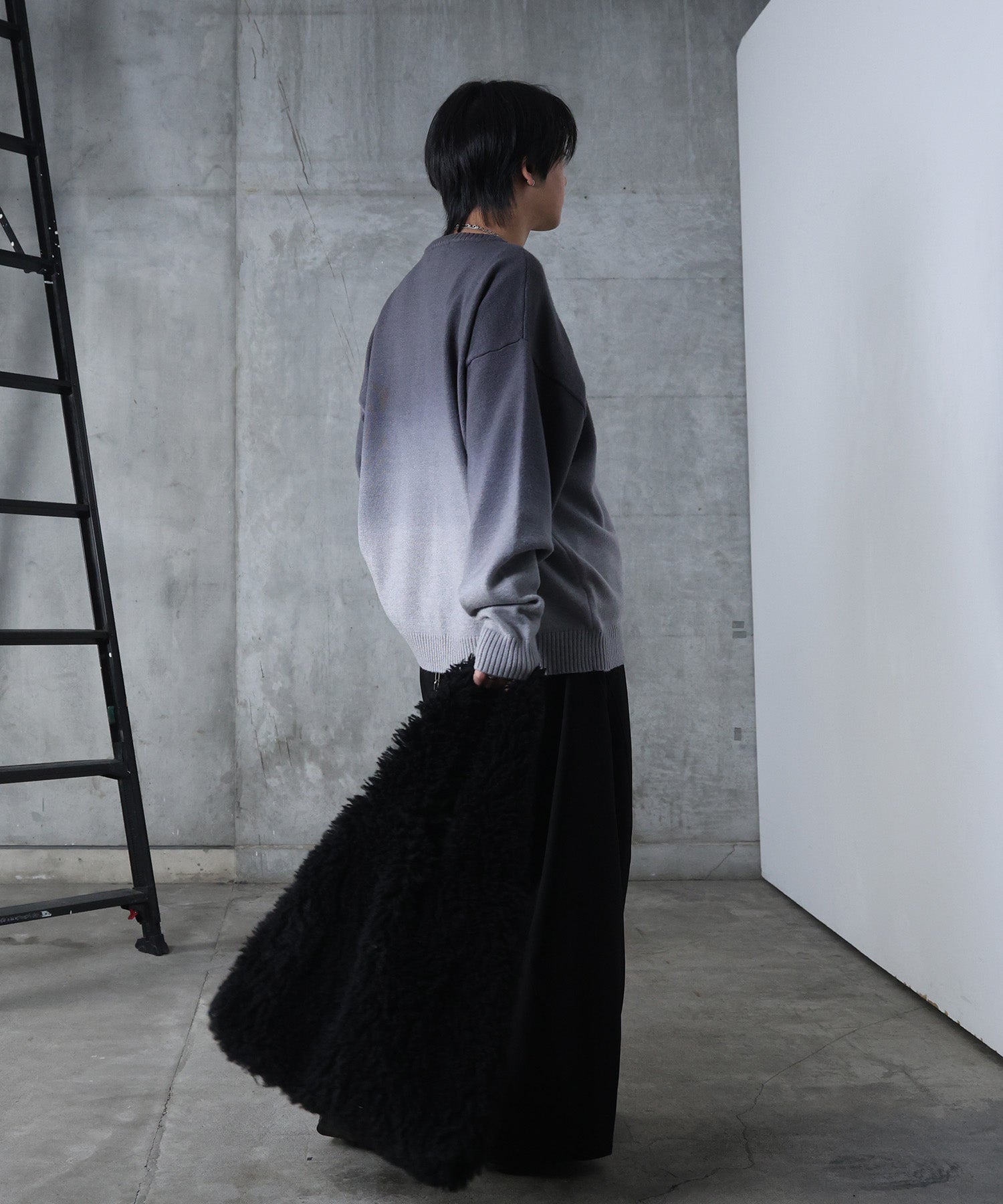 ニュアンス グラデーション ニット プルオーバー