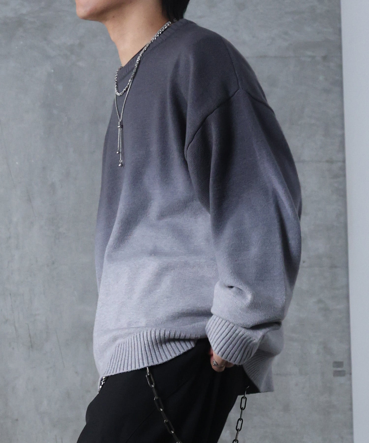 ニュアンス グラデーション ニット プルオーバー