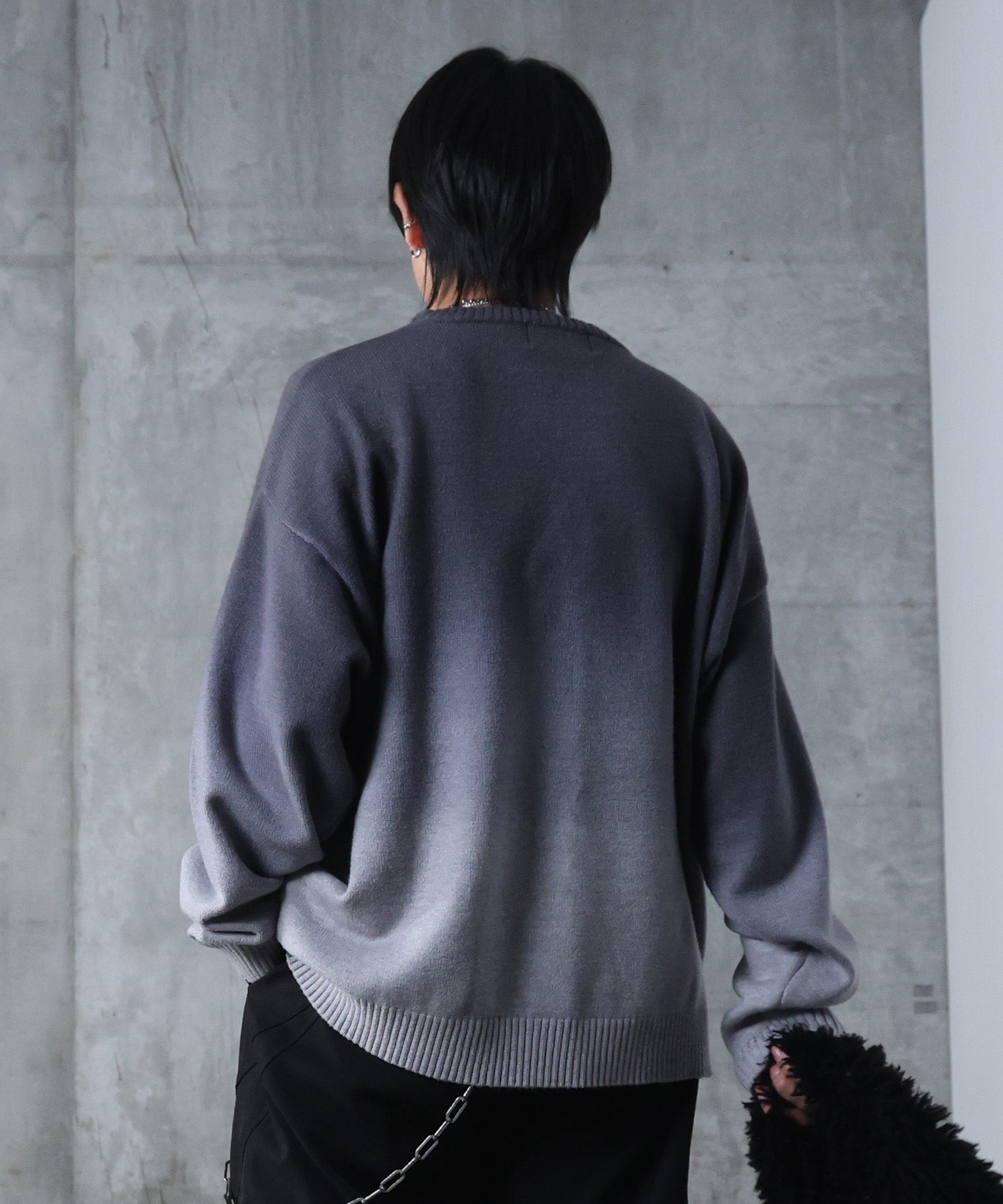 ニュアンス グラデーション ニット プルオーバー