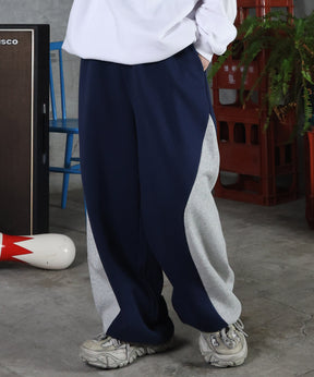 配色切り替え ドロスト スウェットパンツ