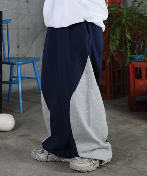 配色切り替え ドロスト スウェットパンツ