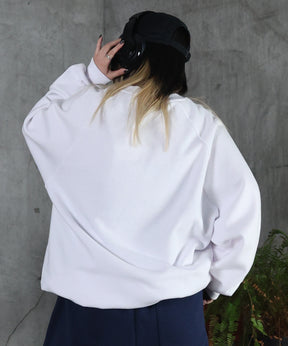 裏起毛 ワンポイント ドロスト ラグランスウェット