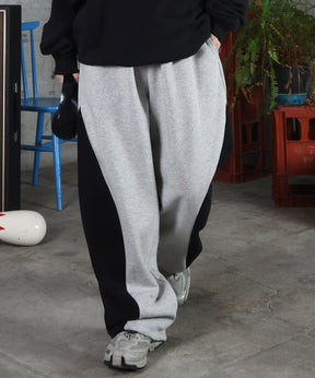 配色切り替え ドロスト スウェットパンツ