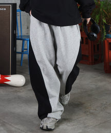 配色切り替え ドロスト スウェットパンツ