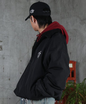 2WAY リバーシブル ナイロン ドローコード ボアブルゾン