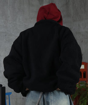 2WAY リバーシブル ナイロン ドローコード ボアブルゾン