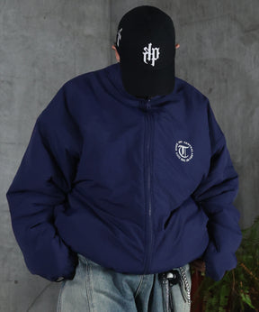 2WAY リバーシブル ナイロン ドローコード ボアブルゾン