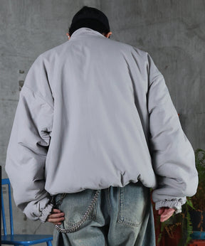 2WAY リバーシブル ナイロン ドローコード ボアブルゾン
