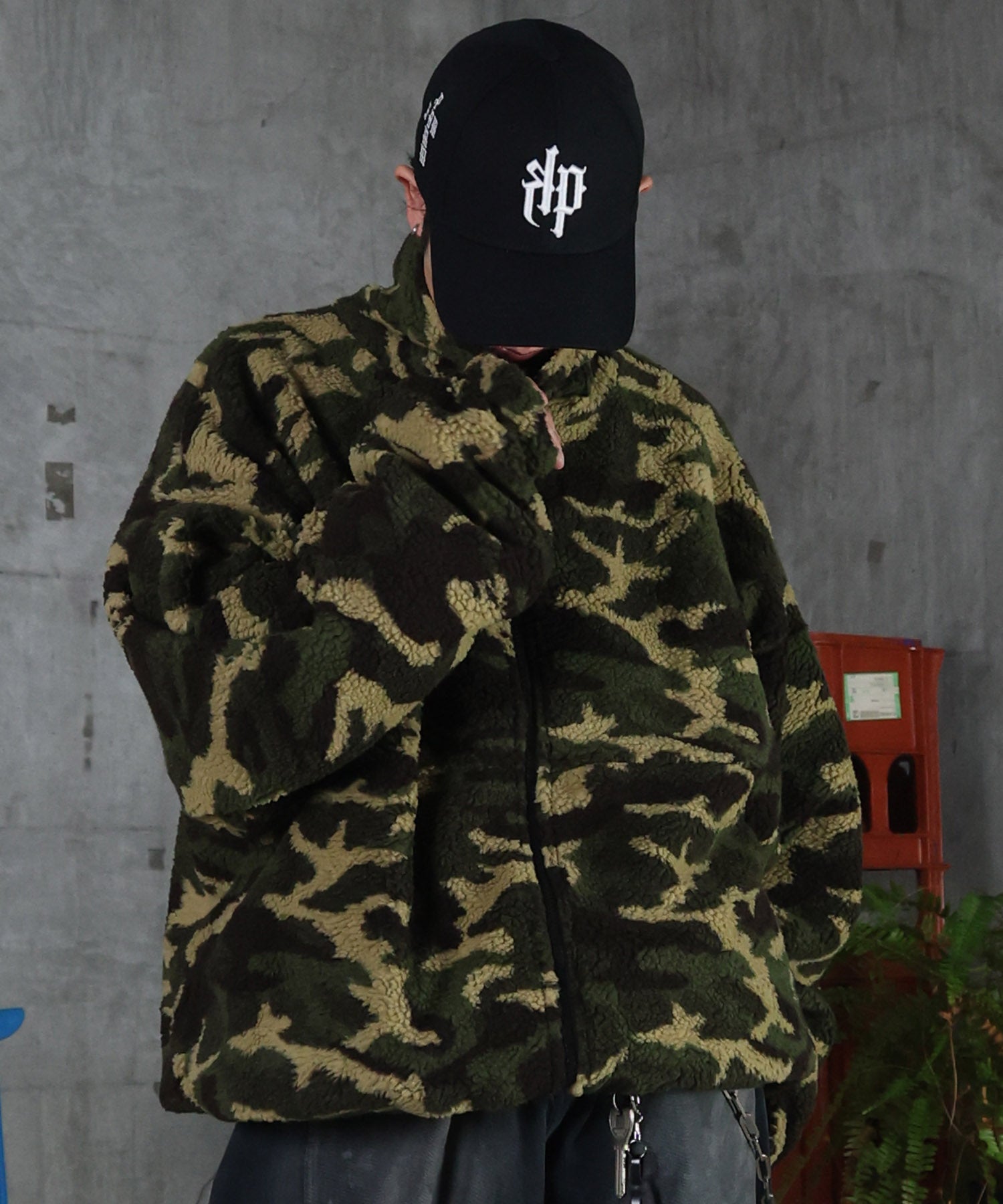 2WAY リバーシブル ナイロン ドローコード ボアブルゾン