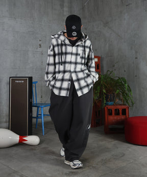 メタルプリント トライバルワイドスウェットパンツ