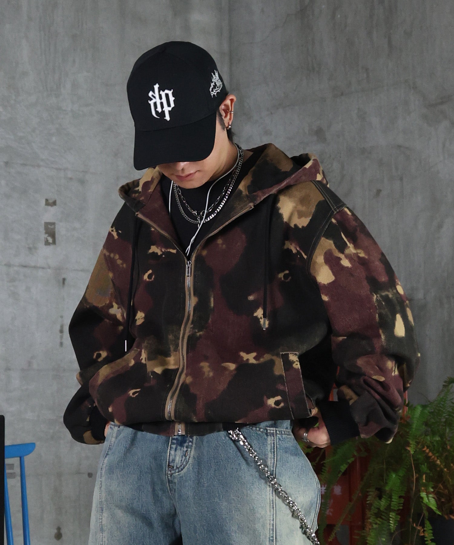 5O DUPPIES ツリーカモ フード付きナイロンジャケット 5O DUPPIES ツリーカモ フード付きナイロンジャケット