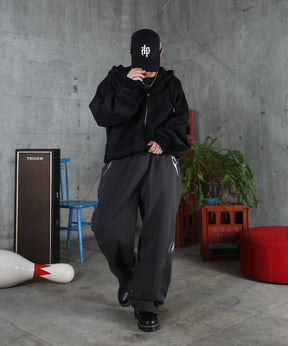 メタルプリント トライバルワイドスウェットパンツ