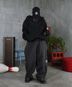 メタルプリント トライバルワイドスウェットパンツ