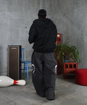 メタルプリント トライバルワイドスウェットパンツ