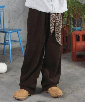 コーデュロイ ワイドパンツ