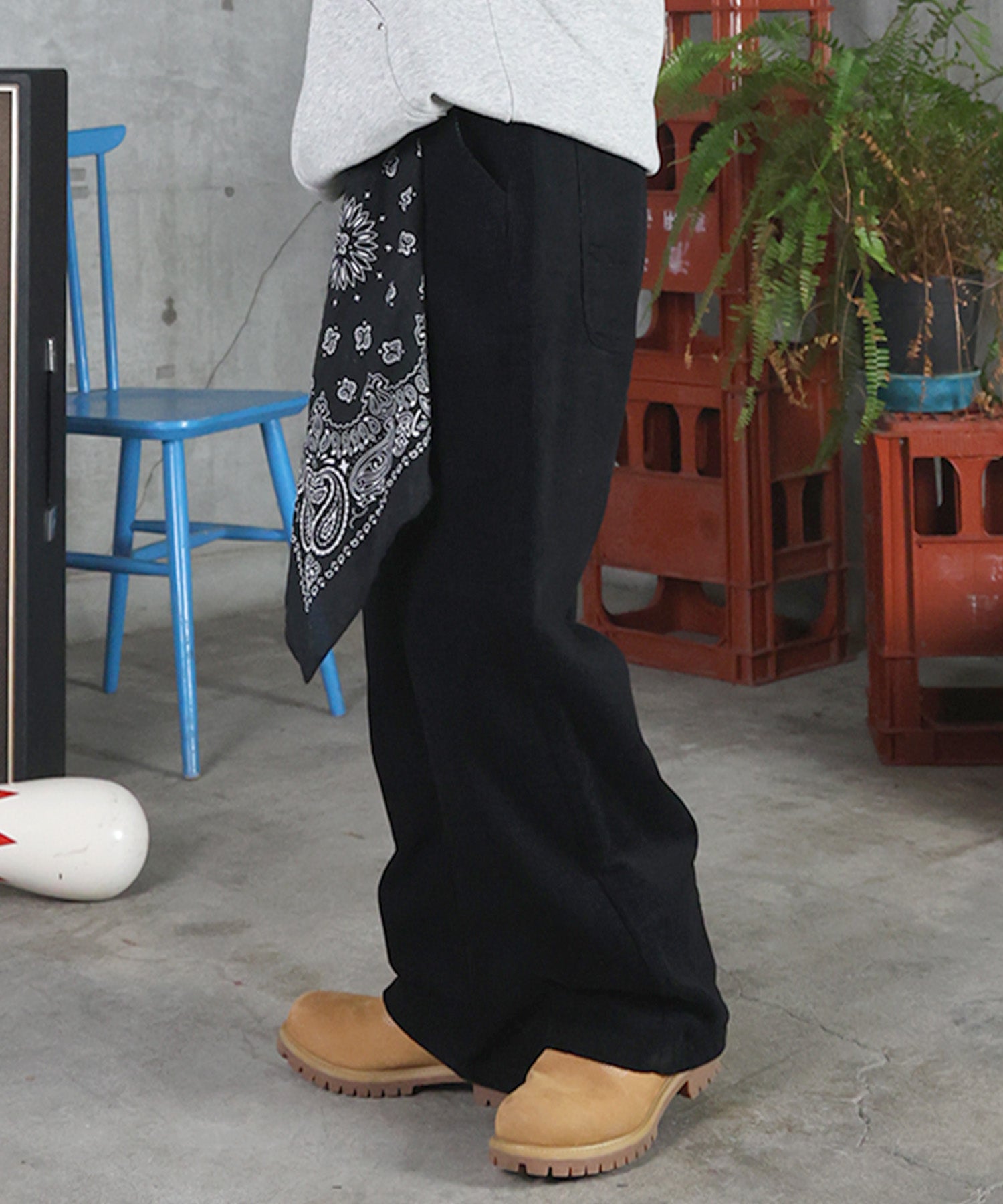 コーデュロイ ワイドパンツ