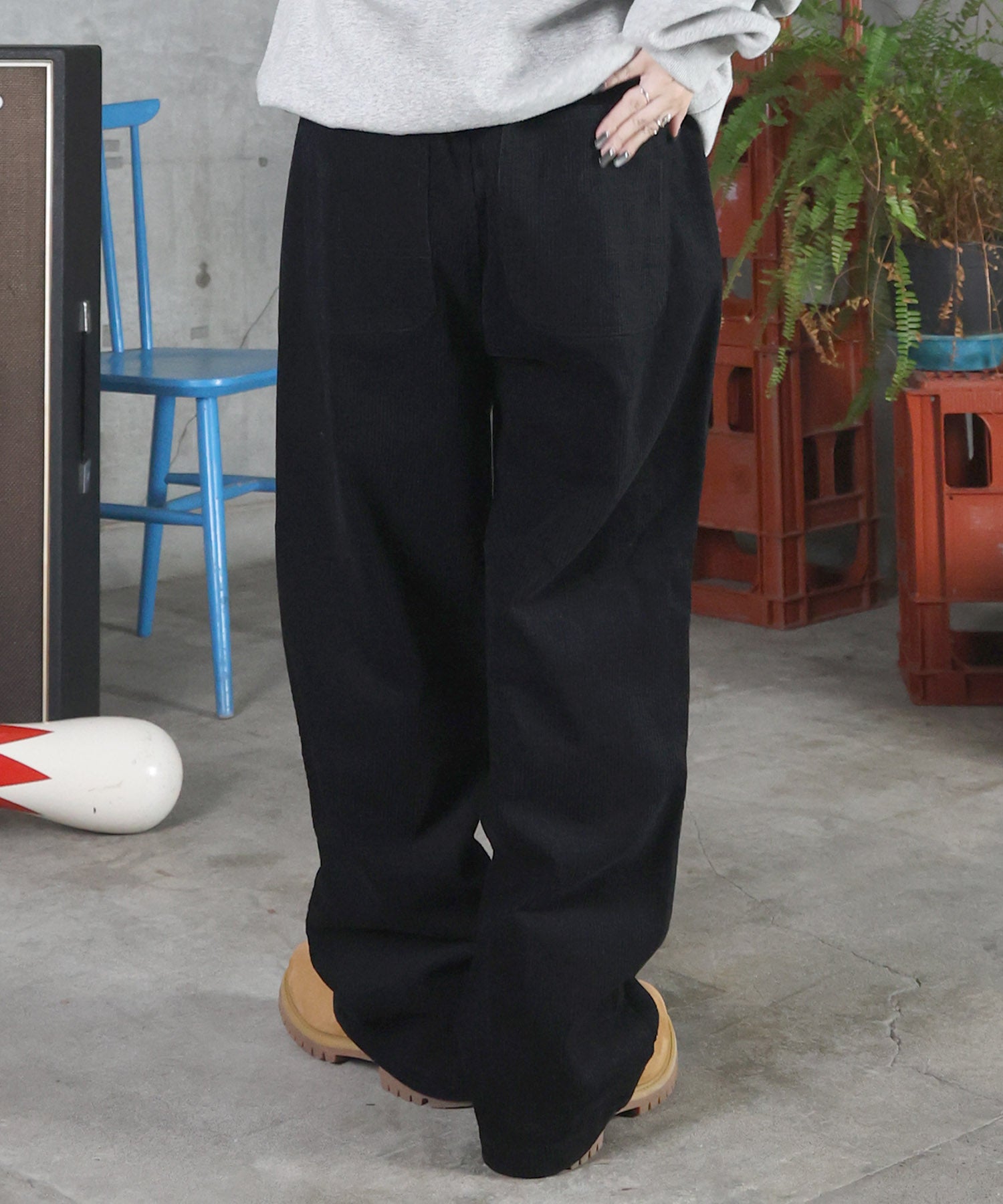 コーデュロイ ワイドパンツ
