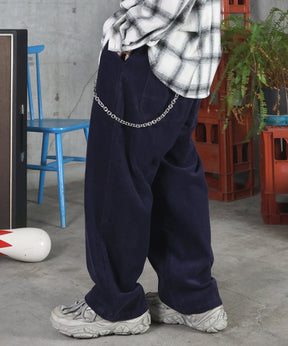 コーデュロイ ワイドパンツ