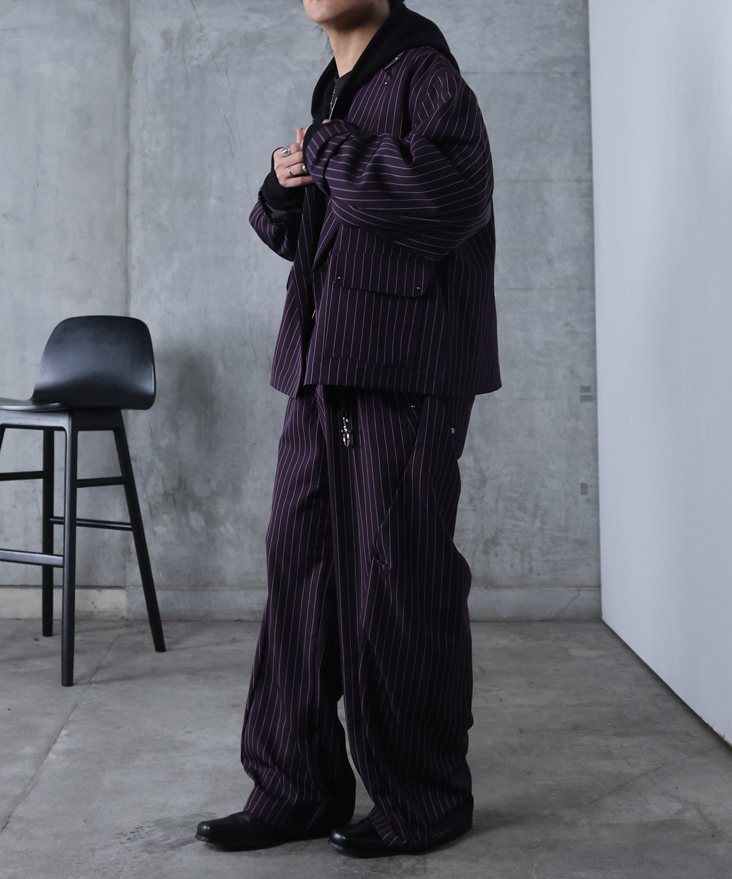 スタッズ ショート ダブルジャケット