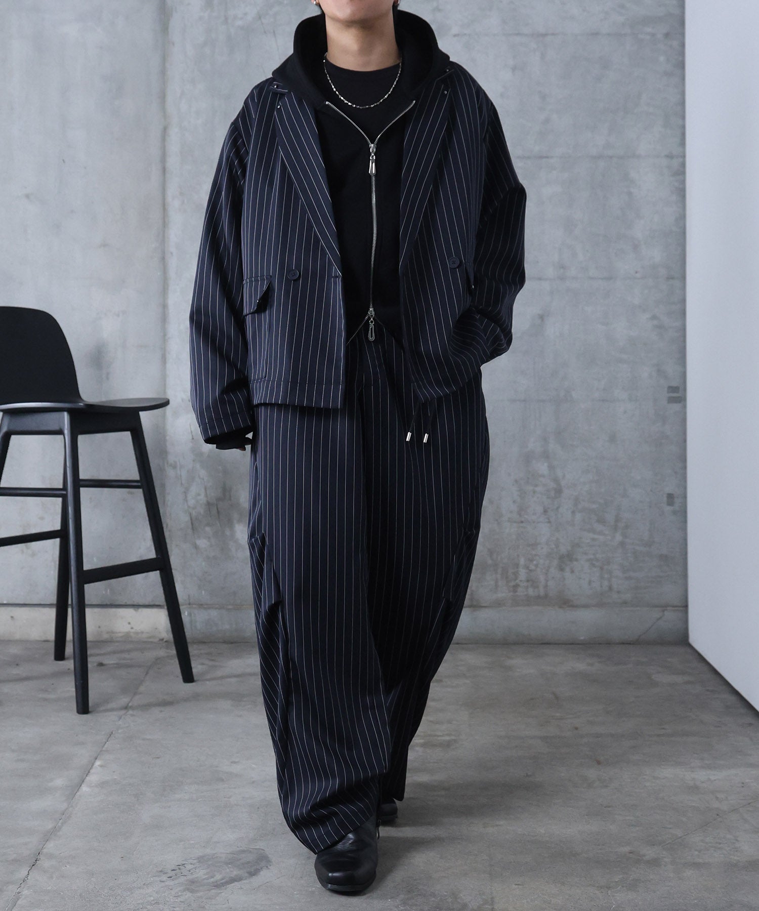 スタッズ ショート ダブルジャケット