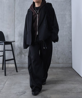 スラックス スタッズ カーブパンツ