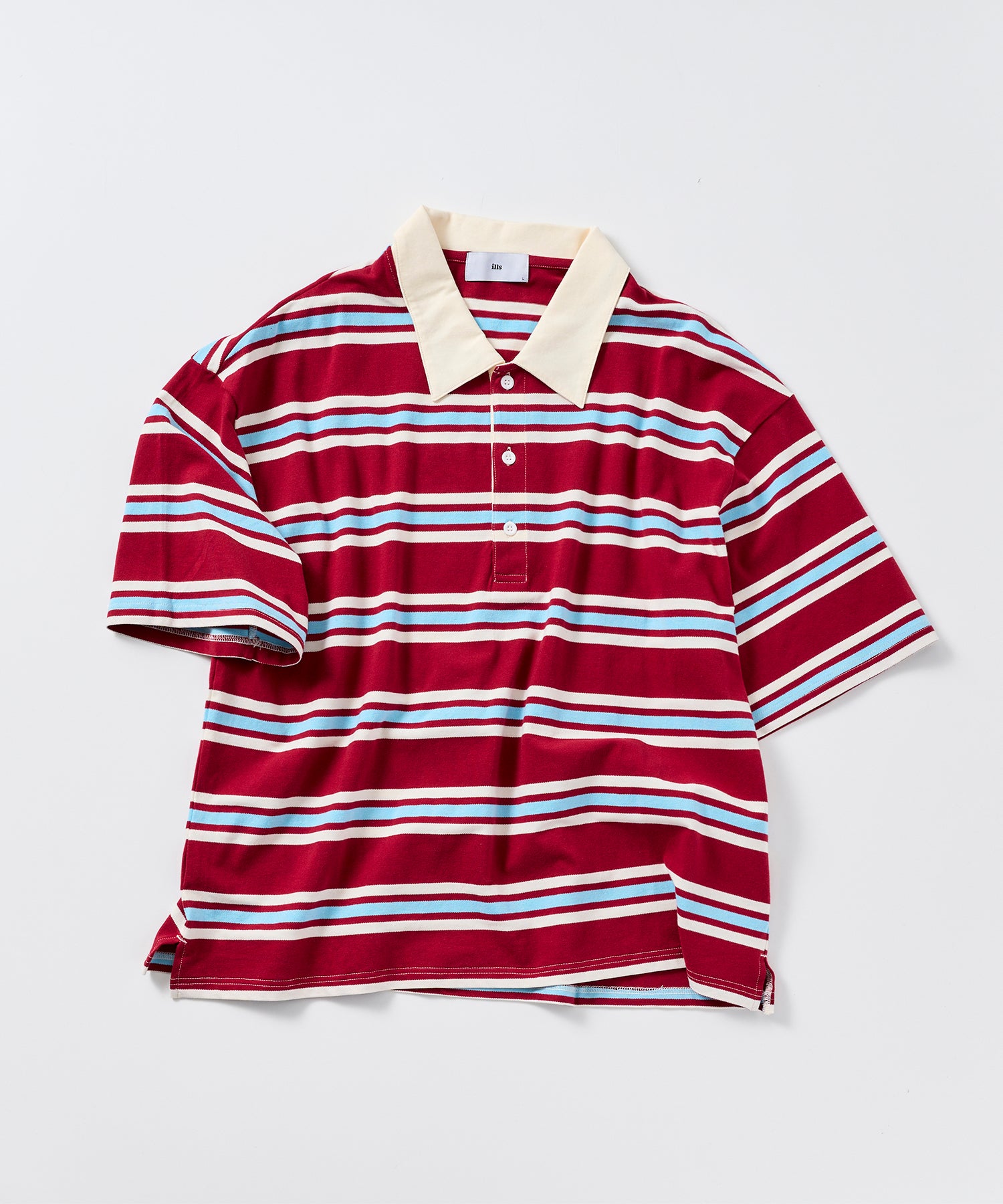 TURNED POCKET BORDER POLO / 折り返しボーダーポロシャツ