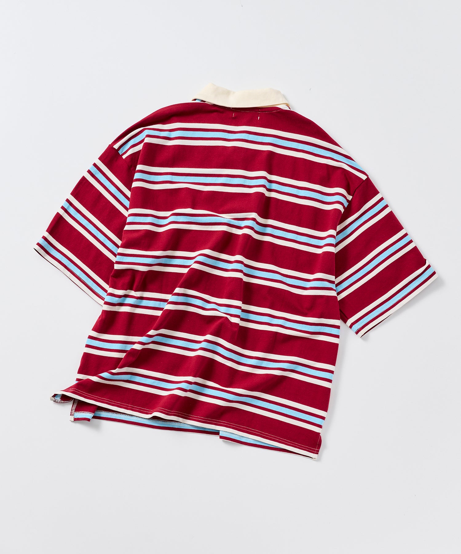 TURNED POCKET BORDER POLO / 折り返しボーダーポロシャツ